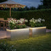Jardinieră de grădină cu LED 2 buc. Argintiu 50 x 100 x 48 cm - WALTI WALTI