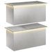 Jardinieră de grădină cu LED 2 buc. Argintiu 50 x 100 x 48 cm - WALTI WALTI