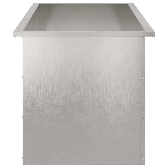 Jardinieră de grădină cu LED 2 buc. Argintiu 50 x 100 x 48 cm - WALTI WALTI