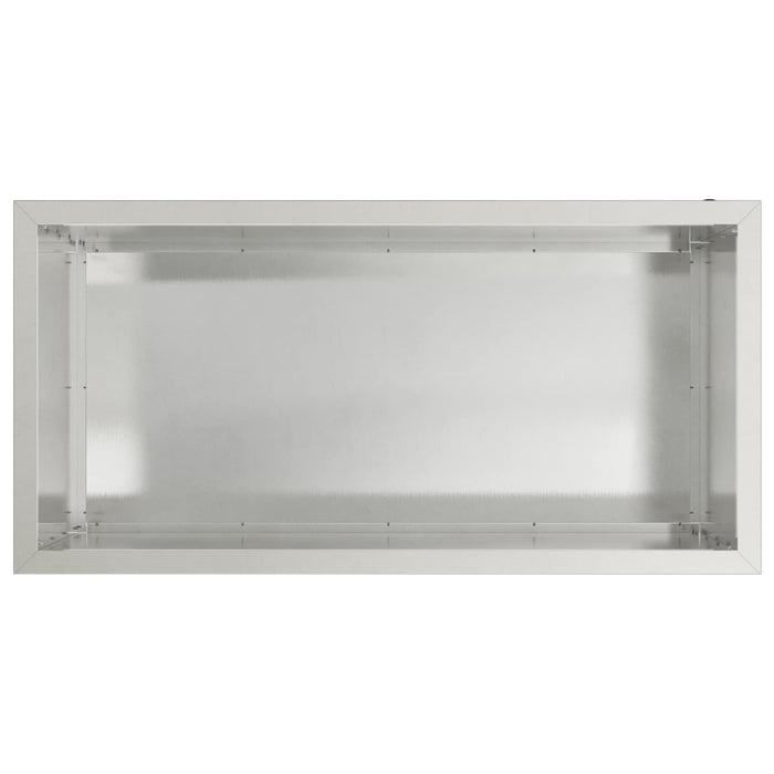 Jardinieră de grădină cu LED 2 buc. Argintiu 50 x 100 x 48 cm - WALTI WALTI