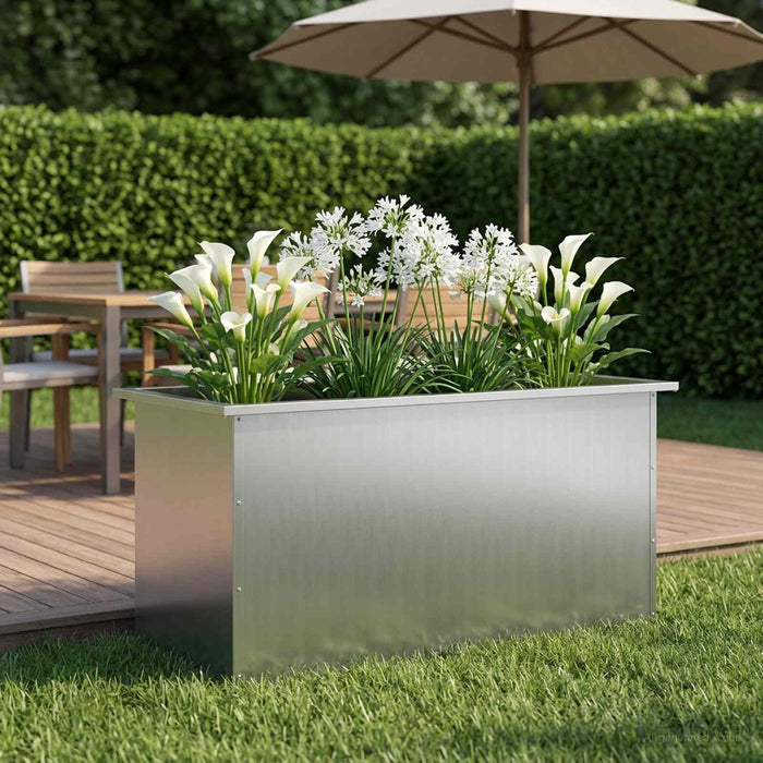 Jardinieră de grădină cu LED Argintiu 50 x 100 x 48 cm - WALTI WALTI