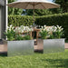 Jardinieră de grădină cu LED 2 buc. Argintiu 50 x 100 x 48 cm - WALTI WALTI