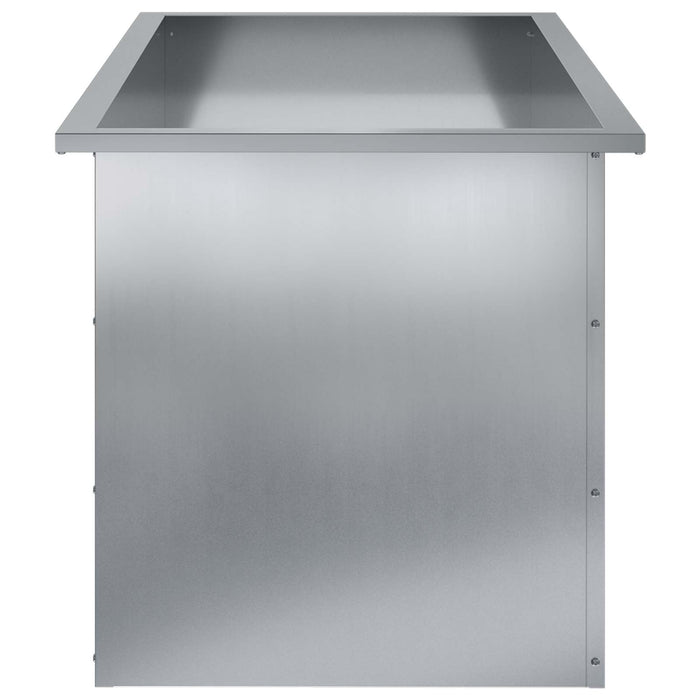 Jardinieră de grădină cu LED 2 buc. Argintiu 50 x 100 x 48 cm - WALTI WALTI