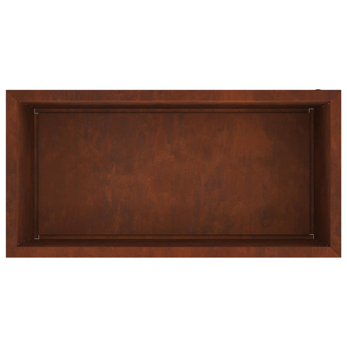 Jardinieră de grădină cu LED 2 buc. Ruginit 50 x 100 x 48 cm - WALTI WALTI