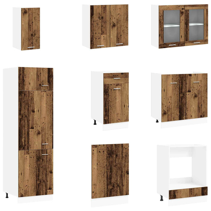 Unitate de bucătărie Lyon 8 pcs Lemn vechi Lemn prelucrat WALTI