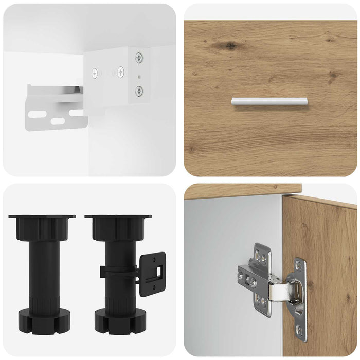 Unitate de bucătărie Lyon 8 pcs Stejar Artizanal Lemn prelucrat WALTI