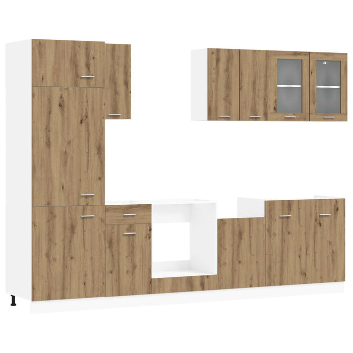 Unitate de bucătărie Lyon 8 pcs Stejar Artizanal Lemn prelucrat WALTI