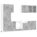 Unitate de bucătărie Lyon 8 pcs Gri Beton Lemn prelucrat - WALTI WALTI