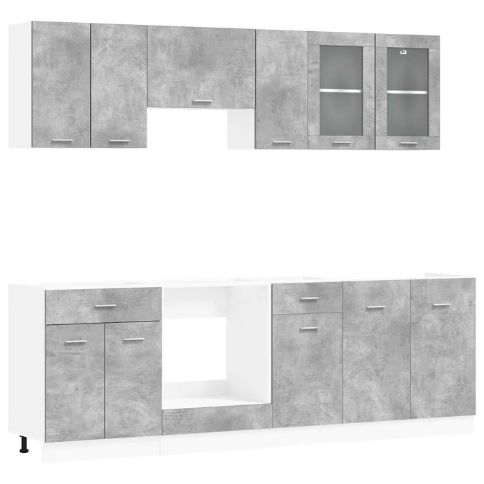 Set de dulapuri de bucătărie Lyon 8 pcs 240 x 46 x 81,5 cm - WALTI WALTI