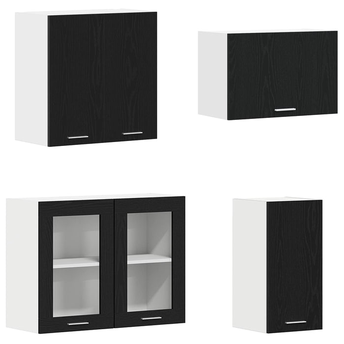 Unitate de bucătărie Lyon 8 pcs Stejar Negru Lemn compozit WALTI