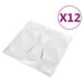 Panouri de perete 12 pcs Alb Diamond 50 x 50 cm Spumă XPS - WALTI WALTI