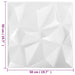 Panouri de perete 48 pcs Alb Diamond 50 x 50 cm Spumă XPS - WALTI WALTI