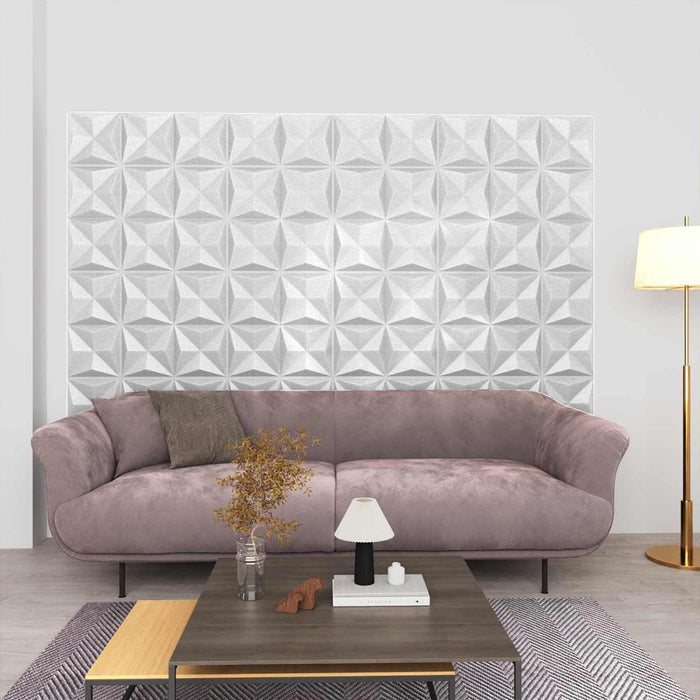 Panouri de perete 48 pcs Alb Origami 50 x 50 cm Spumă XPS - WALTI WALTI