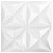 Panouri de perete 48 pcs Alb Origami 50 x 50 cm Spumă XPS - WALTI WALTI