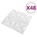 Panouri de perete 48 pcs Alb Origami 50 x 50 cm Spumă XPS - WALTI WALTI