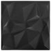 Panouri de perete 48 pcs Negru Diamond 50 x 50 cm Spumă XPS - WALTI WALTI