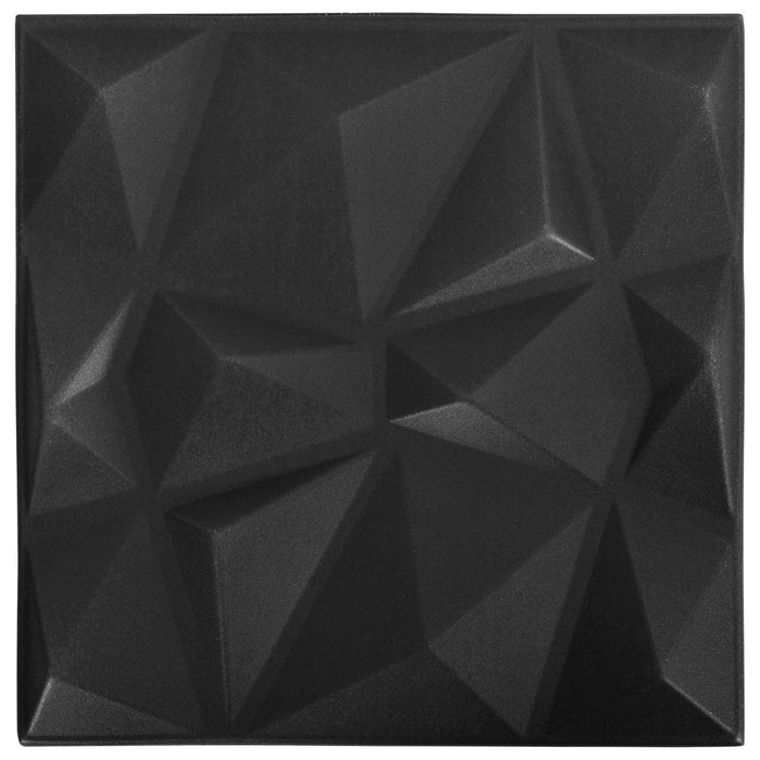 Panouri de perete 12 pcs Origami Negru 50 x 50 cm Spumă XPS - WALTI WALTI