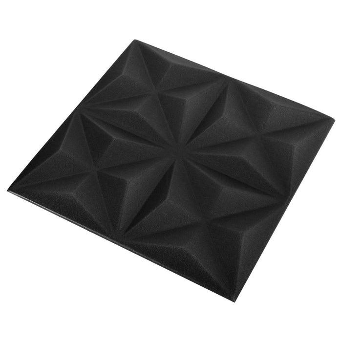 Panouri de perete 24 pcs Origami Negru 50 x 50 cm Spumă XPS - WALTI WALTI