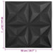 Panouri de perete 24 pcs Origami Negru 50 x 50 cm Spumă XPS - WALTI WALTI