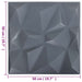 Panouri de perete 12 pcs Gri Diamond 50 x 50 cm Spumă XPS - WALTI WALTI