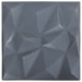 Panouri de perete 12 pcs Gri Diamond 50 x 50 cm Spumă XPS - WALTI WALTI