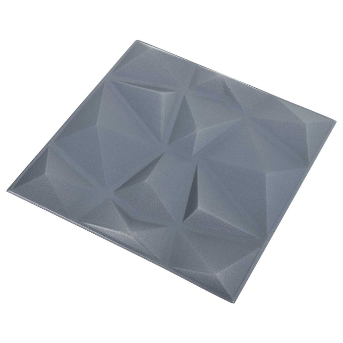Panouri de perete 24 pcs Gri Diamond 50 x 50 cm Spumă XPS - WALTI WALTI
