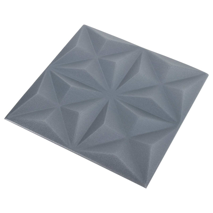 Panouri de perete 48 pcs Origami Gri 50 x 50 cm Spumă XPS - WALTI WALTI