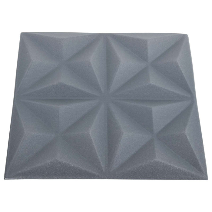 Panouri de perete 48 pcs Origami Gri 50 x 50 cm Spumă XPS - WALTI WALTI