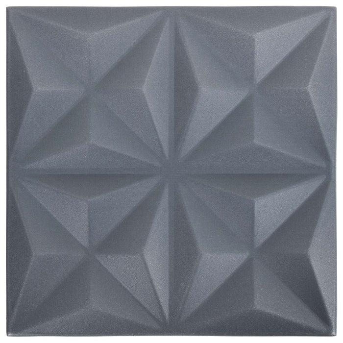 Panouri de perete 48 pcs Origami Gri 50 x 50 cm Spumă XPS - WALTI WALTI