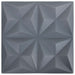 Panouri de perete 48 pcs Origami Gri 50 x 50 cm Spumă XPS - WALTI WALTI