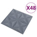 Panouri de perete 48 pcs Origami Gri 50 x 50 cm Spumă XPS - WALTI WALTI