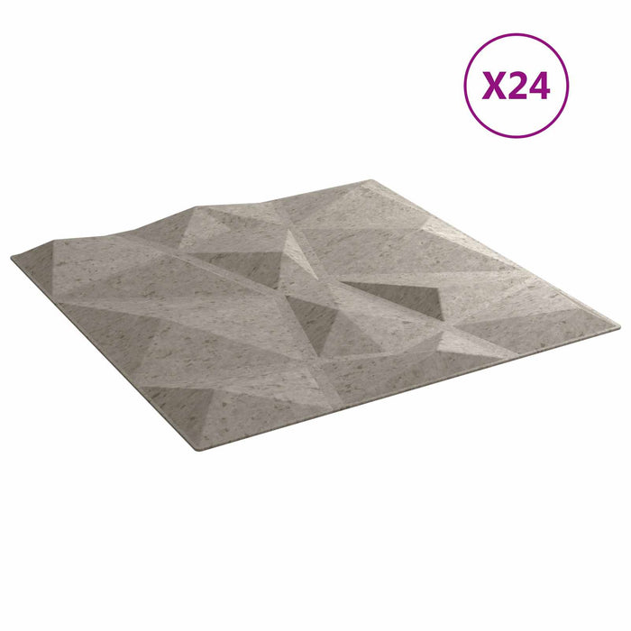 Panouri de perete 24 pcs Gri Beton 50 x 50 cm Spumă XPS - WALTI WALTI