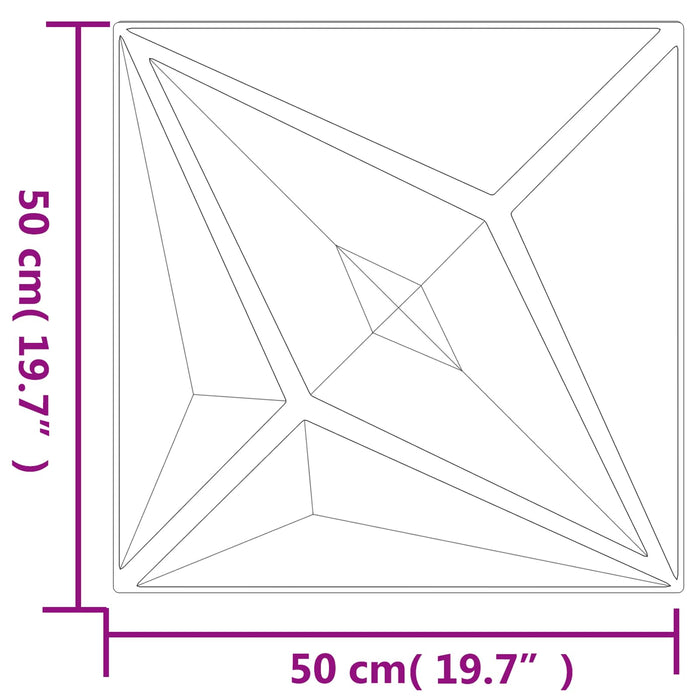 Panouri de perete Stea 12 pcs Stea Albă 50 x 50 cm Spumă XPS - WALTI WALTI