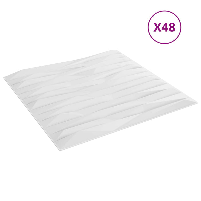 Panouri de perete 48 pcs Piatra Alba 50 x 50 cm Spumă XPS - WALTI WALTI