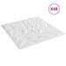 Panouri de perete 48 pcs Alb 50 x 50 cm Spumă XPS - WALTI WALTI