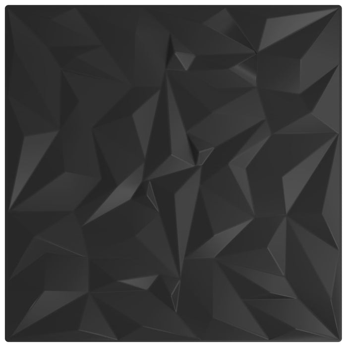 Panouri de perete 24 pcs Negru 50 x 50 cm Spumă XPS - WALTI WALTI