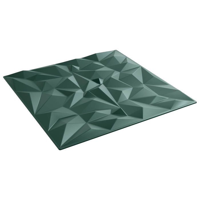Panouri de perete 12 pcs Verde Amethyst 50 x 50 cm Spumă XPS - WALTI WALTI
