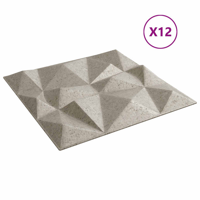 Panouri de perete 12 pcs Beton Diamond 50 x 50 cm Spumă XPS - WALTI WALTI