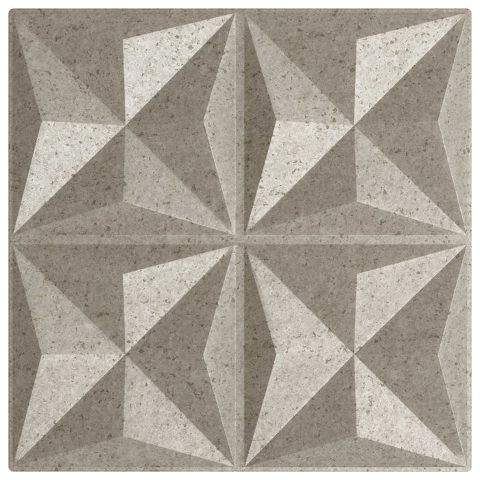 Panouri de perete 12 pcs Beton Origami 50 x 50 cm Spumă XPS - WALTI WALTI