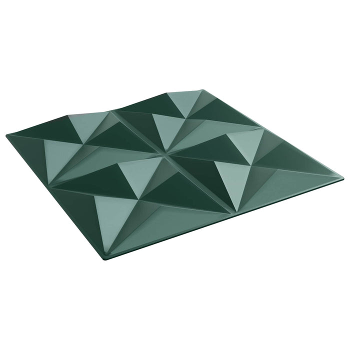 Panouri de perete 12 pcs Verde Origami 50 x 50 cm Spumă XPS - WALTI WALTI