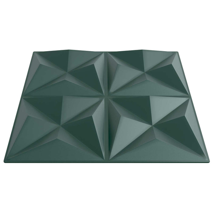 Panouri de perete 24 pcs Verde Origami 50 x 50 cm Spumă XPS - WALTI WALTI