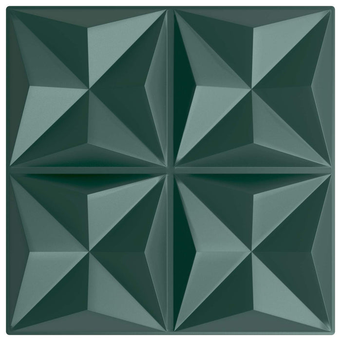 Panouri de perete 48 pcs Verde Origami 50 x 50 cm Spumă XPS - WALTI WALTI