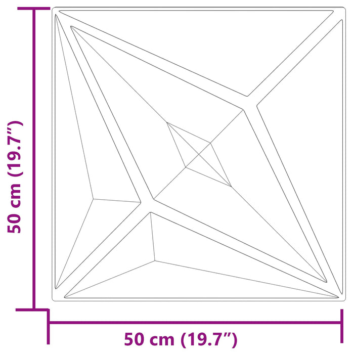 Panouri de perete Stea 24 pcs Verde Star 50 x 50 cm Spumă XPS - WALTI WALTI