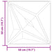 Panouri de perete Stea 24 pcs Verde Star 50 x 50 cm Spumă XPS - WALTI WALTI