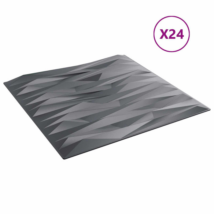 Panouri de perete 24 pcs Gri piatră 50 x 50 cm Spumă XPS - WALTI WALTI