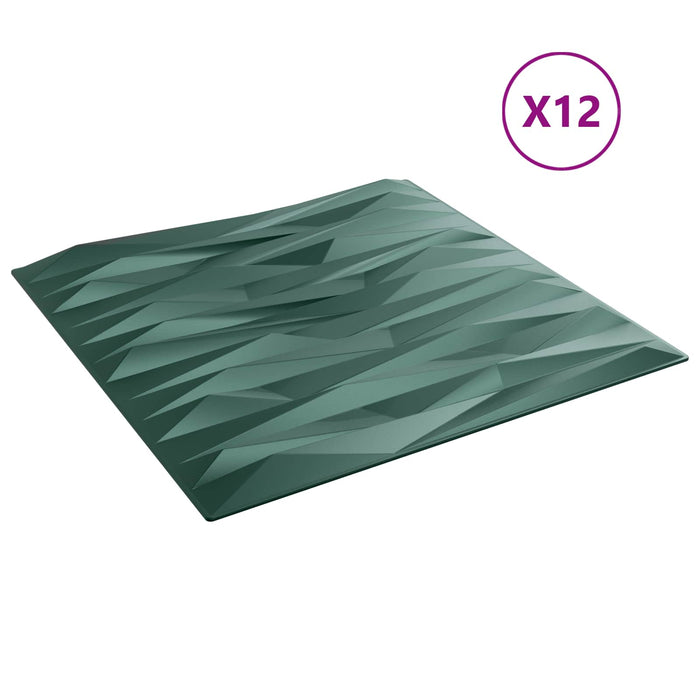 Panouri de perete 12 pcs Verde Stone 50 x 50 cm Spumă XPS - WALTI WALTI