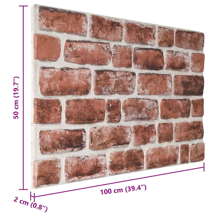 Panouri de perete 10 pcs Maro închis și Alb 100 x 50 cm - WALTI WALTI