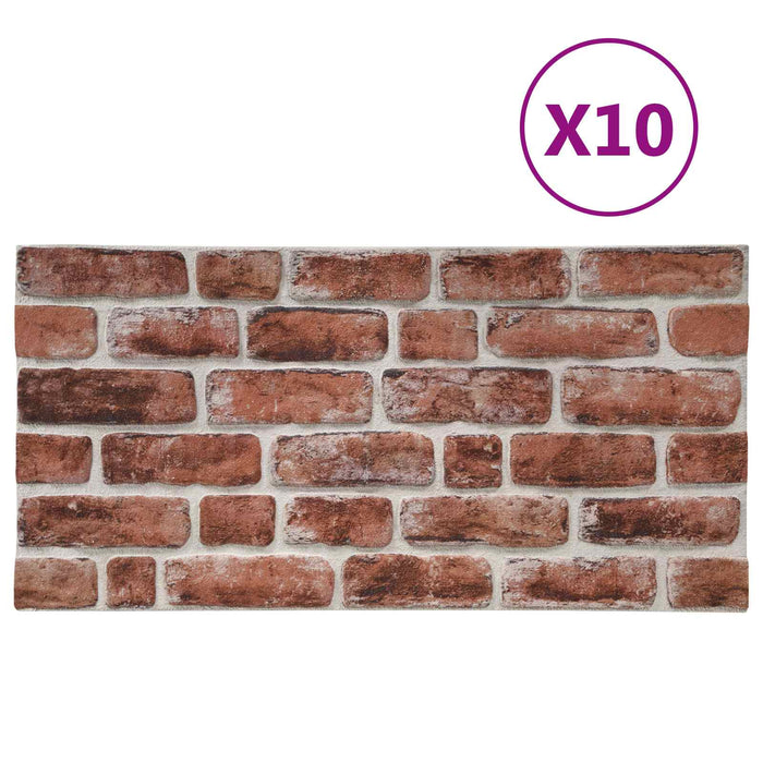 Panouri de perete 10 pcs Maro închis și Alb 100 x 50 cm - WALTI WALTI