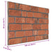 Panouri de perete 10 pcs Terracota 100 x 50 cm Spumă EPS - WALTI WALTI