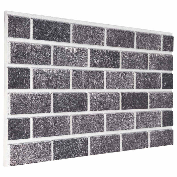 Panouri de perete 10 pcs Negru și Gri 100 x 50 cm Spumă EPS - WALTI WALTI